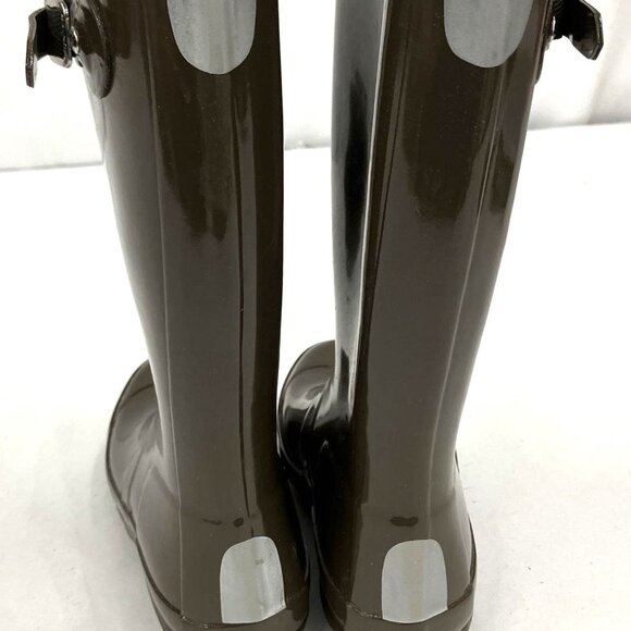 GIRLS HUNTER RAIN BOOTS SIZE 1 HUNTER GREEN IN EXCELLENT CONDITION - Picture 2 of 4